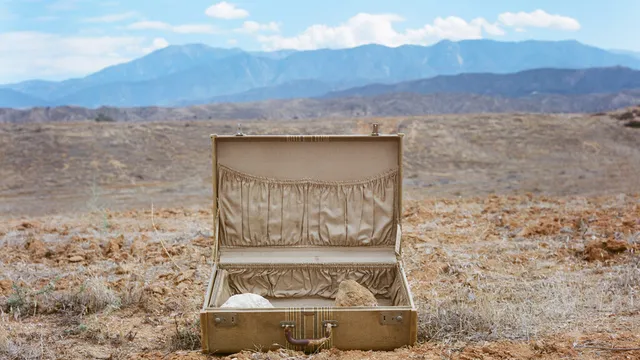 Koffer in de woestijn