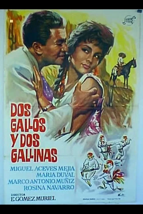 Dos gallos y dos gallinas poster