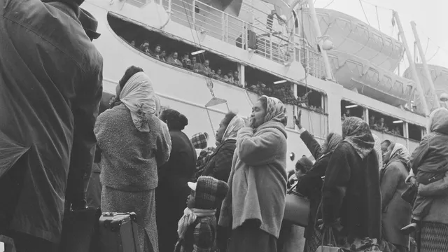 Aankomst eerste Molukkers in Nederland