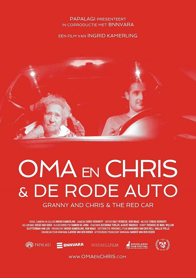Oma en Chris & de rode auto poster