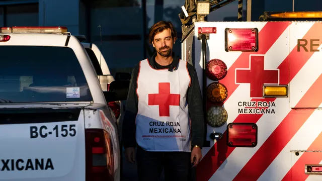 Ruben Terlou at the Red Cross in  Tijuana, Baja California state, Mexico, on Dec. 15, 2021.