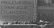 Congres van de Tweede Internationale in het concertgebouw in Amsterdam, 1904.