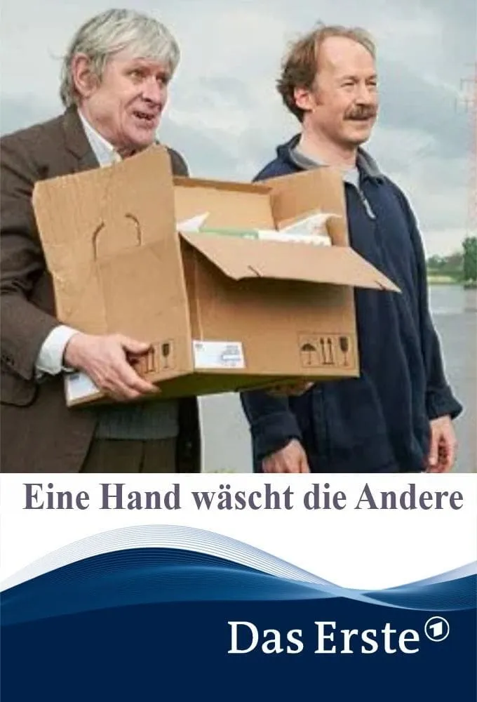 Eine Hand wäscht die andere poster
