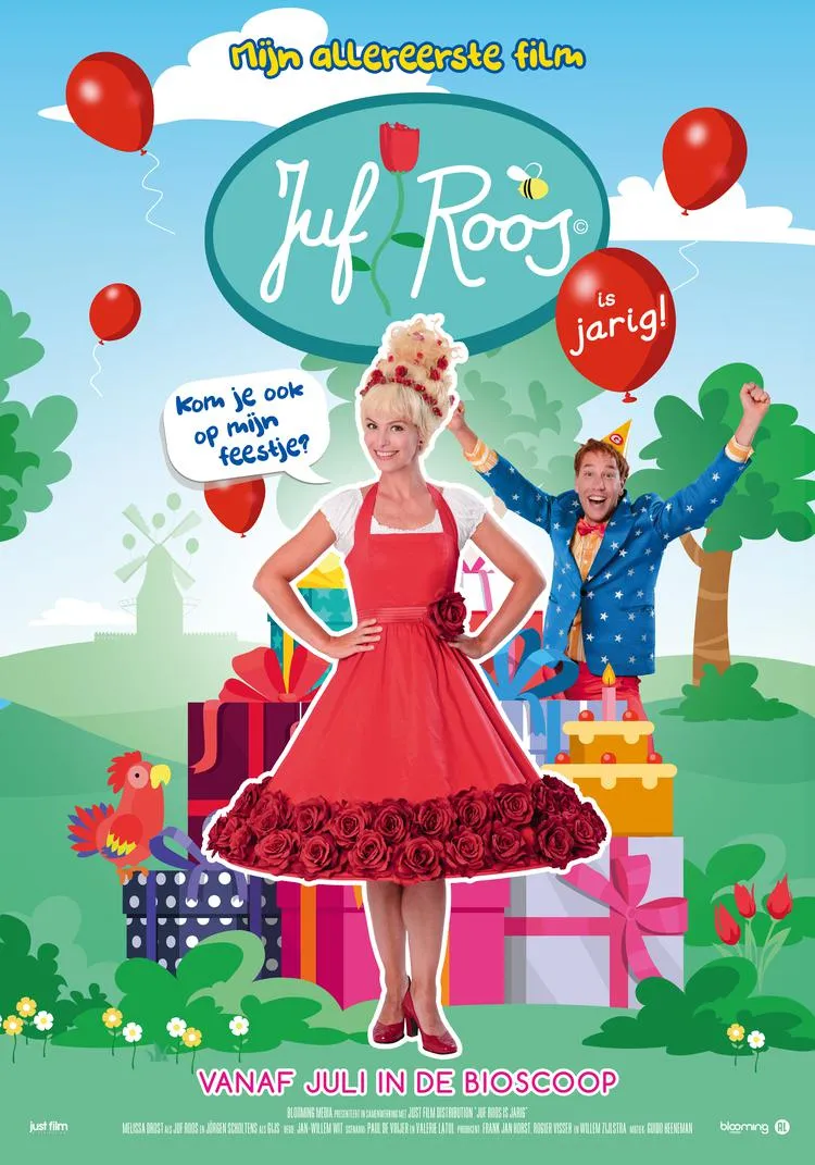 Juf Roos is jarig poster