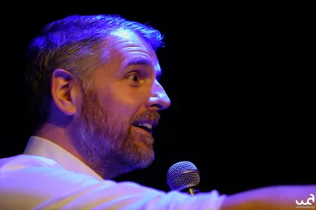 Presentatoren Esmé Gabeler en Jan Stroomer, Clubavond 3voor12 Leiden, Nobel