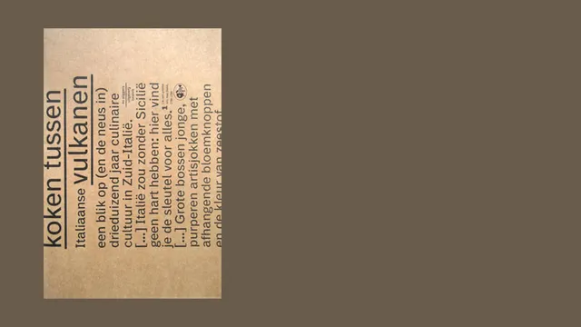 Ko Sliggers - Koken tussen vulkanen