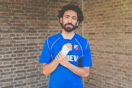 Marlon Penn met verband