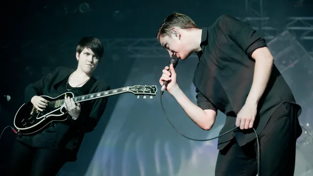 The XX live op Lowlands 2012.