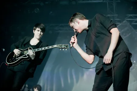 The XX live op Lowlands 2012.